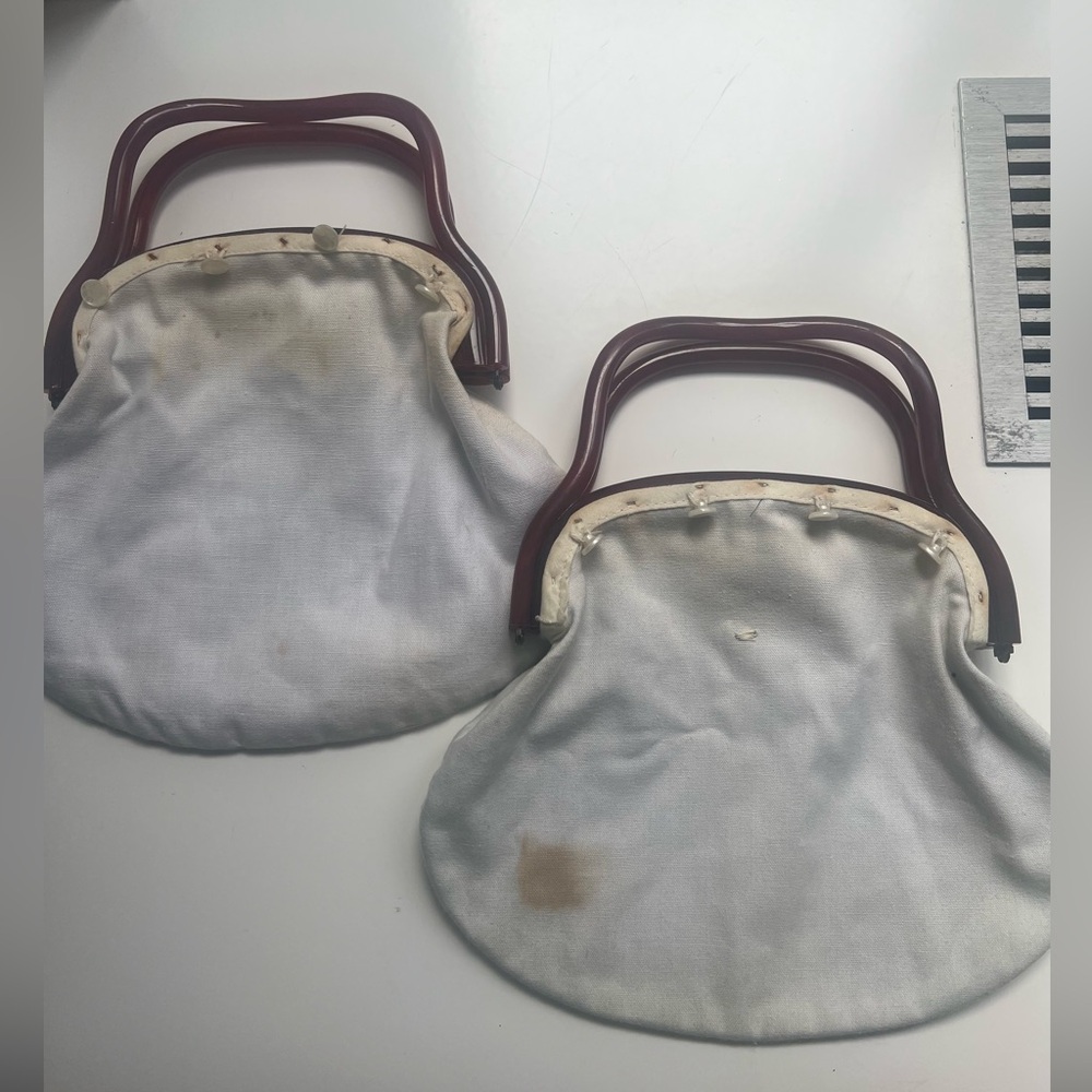 1 Vintage Bermuda Bag Lucute Tortise Handles 10 Inch Regular size - Picture 3 of 3
